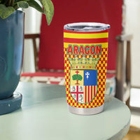Aragon Flag Tumbler Cup Autonomous Community of Spain - Wonder Print Shop