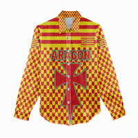 Aragon Flag Women Casual Shirt Autonomous Community of Spain - Wonder Print Shop