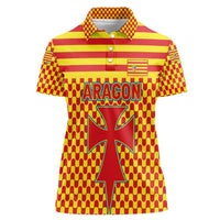 Aragon Flag Women Polo Shirt Autonomous Community of Spain - Wonder Print Shop