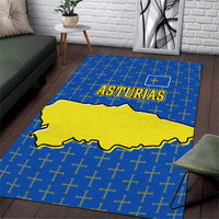 Asturias Flag Area Rug Autonomous Community of Spain - Wonder Print Shop