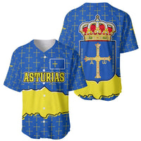 Asturias Flag Baseball Jersey Autonomous Community of Spain - Wonder Print Shop