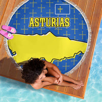 Asturias Flag Beach Blanket Autonomous Community of Spain - Wonder Print Shop