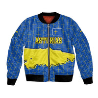 Asturias Flag Bomber Jacket Autonomous Community of Spain - Wonder Print Shop