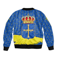 Asturias Flag Bomber Jacket Autonomous Community of Spain - Wonder Print Shop