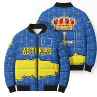 Asturias Flag Bomber Puffer Jacket Autonomous Community of Spain - Wonder Print Shop