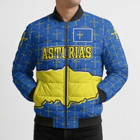 Asturias Flag Bomber Puffer Jacket Autonomous Community of Spain - Wonder Print Shop