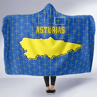 Asturias Flag Hooded Blanket Autonomous Community of Spain - Wonder Print Shop