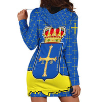 Asturias Flag Hoodie Dress Autonomous Community of Spain - Wonder Print Shop