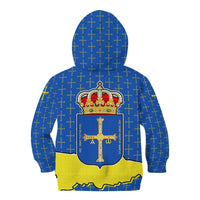 Asturias Flag Kid Hoodie Autonomous Community of Spain - Wonder Print Shop