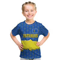 Asturias Flag Kid T Shirt Autonomous Community of Spain - Wonder Print Shop