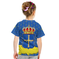 Asturias Flag Kid T Shirt Autonomous Community of Spain - Wonder Print Shop
