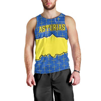 Asturias Flag Men Tank Top Autonomous Community of Spain - Wonder Print Shop