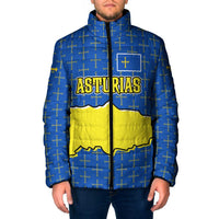 Asturias Flag Padded Jacket Autonomous Community of Spain - Wonder Print Shop
