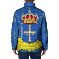 Asturias Flag Padded Jacket Autonomous Community of Spain - Wonder Print Shop