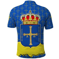 Asturias Flag Polo Shirt Autonomous Community of Spain - Wonder Print Shop