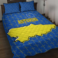 Asturias Flag Quilt Bed Set Autonomous Community of Spain - Wonder Print Shop