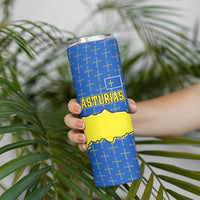Asturias Flag Skinny Tumbler Autonomous Community of Spain - Wonder Print Shop