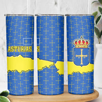 Asturias Flag Skinny Tumbler Autonomous Community of Spain - Wonder Print Shop