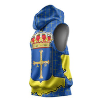 Asturias Flag Sleeveless Hoodie Autonomous Community of Spain - Wonder Print Shop