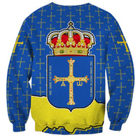 Asturias Flag Sweatshirt Autonomous Community of Spain - Wonder Print Shop