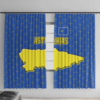 Asturias Flag Window Curtain Autonomous Community of Spain - Wonder Print Shop