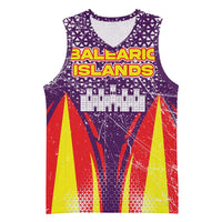 Balearic Islands Flag Basketball Jersey Autonomous Community of Spain - Wonder Print Shop