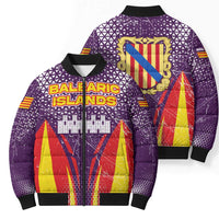 Balearic Islands Flag Bomber Puffer Jacket Autonomous Community of Spain - Wonder Print Shop