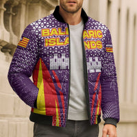 Balearic Islands Flag Bomber Puffer Jacket Autonomous Community of Spain - Wonder Print Shop