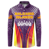 Balearic Islands Flag Button Sweatshirt Autonomous Community of Spain - Wonder Print Shop