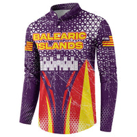 Balearic Islands Flag Button Sweatshirt Autonomous Community of Spain - Wonder Print Shop