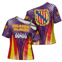 Balearic Islands Flag Cross Shoulder Shirt Autonomous Community of Spain - Wonder Print Shop