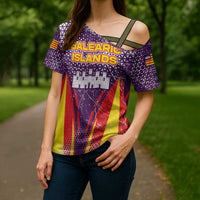 Balearic Islands Flag Cross Shoulder Shirt Autonomous Community of Spain - Wonder Print Shop