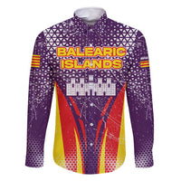 Balearic Islands Flag Family Matching Long Sleeve Bodycon Dress and Hawaiian Shirt Autonomous Community of Spain - Wonder Print Shop