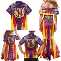 Balearic Islands Flag Family Matching Mermaid Dress and Hawaiian Shirt Autonomous Community of Spain - Wonder Print Shop