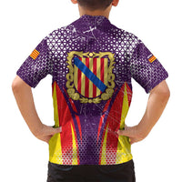 Balearic Islands Flag Family Matching Off Shoulder Short Dress and Hawaiian Shirt Autonomous Community of Spain - Wonder Print Shop