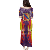 Balearic Islands Flag Family Matching Puletasi and Hawaiian Shirt Autonomous Community of Spain - Wonder Print Shop