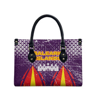 Balearic Islands Flag Leather Bag Autonomous Community of Spain - Wonder Print Shop