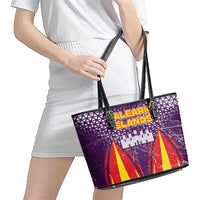 Balearic Islands Flag Leather Tote Bag Autonomous Community of Spain - Wonder Print Shop