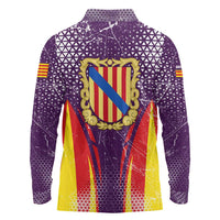 Balearic Islands Flag Long Sleeve Polo Shirt Autonomous Community of Spain - Wonder Print Shop