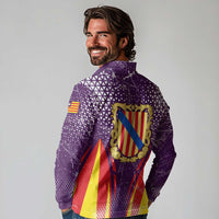 Balearic Islands Flag Long Sleeve Polo Shirt Autonomous Community of Spain - Wonder Print Shop