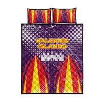 Balearic Islands Flag Quilt Bed Set Autonomous Community of Spain - Wonder Print Shop