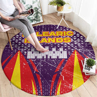Balearic Islands Flag Round Carpet Autonomous Community of Spain - Wonder Print Shop