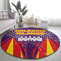 Balearic Islands Flag Round Carpet Autonomous Community of Spain - Wonder Print Shop