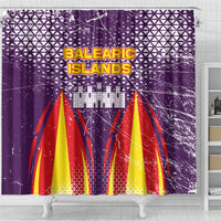 Balearic Islands Flag Shower Curtain Autonomous Community of Spain - Wonder Print Shop