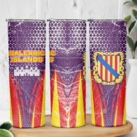 Balearic Islands Flag Skinny Tumbler Autonomous Community of Spain - Wonder Print Shop