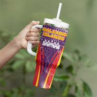 Balearic Islands Flag Tumbler With Handle Autonomous Community of Spain - Wonder Print Shop