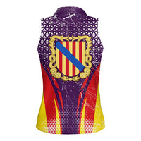 Balearic Islands Flag Women Sleeveless Polo Shirt Autonomous Community of Spain - Wonder Print Shop
