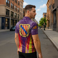 Balearic Islands Flag Zipper Polo Shirt Autonomous Community of Spain - Wonder Print Shop