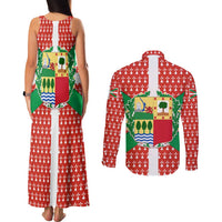 Basque Country Flag Couples Matching Tank Maxi Dress and Long Sleeve Button Shirt Autonomous Community of Spain - Wonder Print Shop