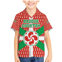 Basque Country Flag Family Matching Mermaid Dress and Hawaiian Shirt Autonomous Community of Spain - Wonder Print Shop